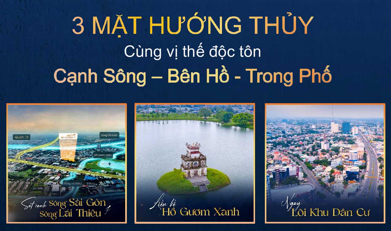 Dự án A&T Sky Garden vị trí 3 mặt hướng thủy xanh mát