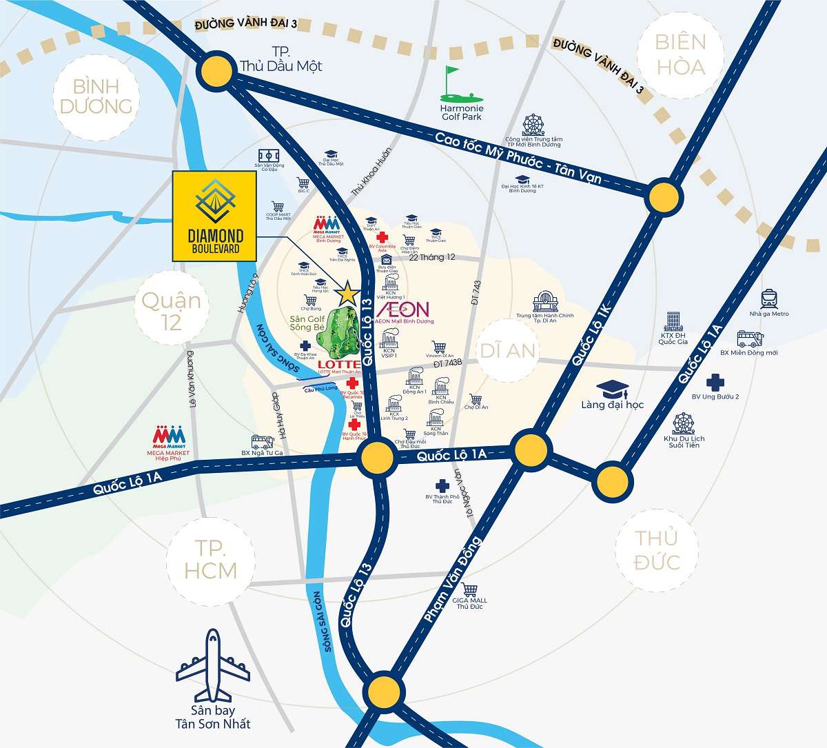 Vị trí Diamond Boulevard Tecco Group